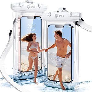 [2-Pack] Universal Waterproof Phone Pouch Industry-First 3D Seamless Body]
